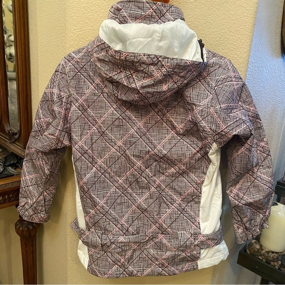 BODY GLOVE Girls Kids Pink Brown Plaid Belt Hoodie Ski Snowboard Jacket Size 12Y - Picture 6 of 12